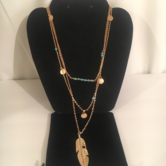 LAST ONE! Multi-Layered Boho Necklace NWT - Picture 2 of 4